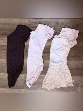 Bundle Kids Light Pink Ballet Bodysuit with Short Sleeve